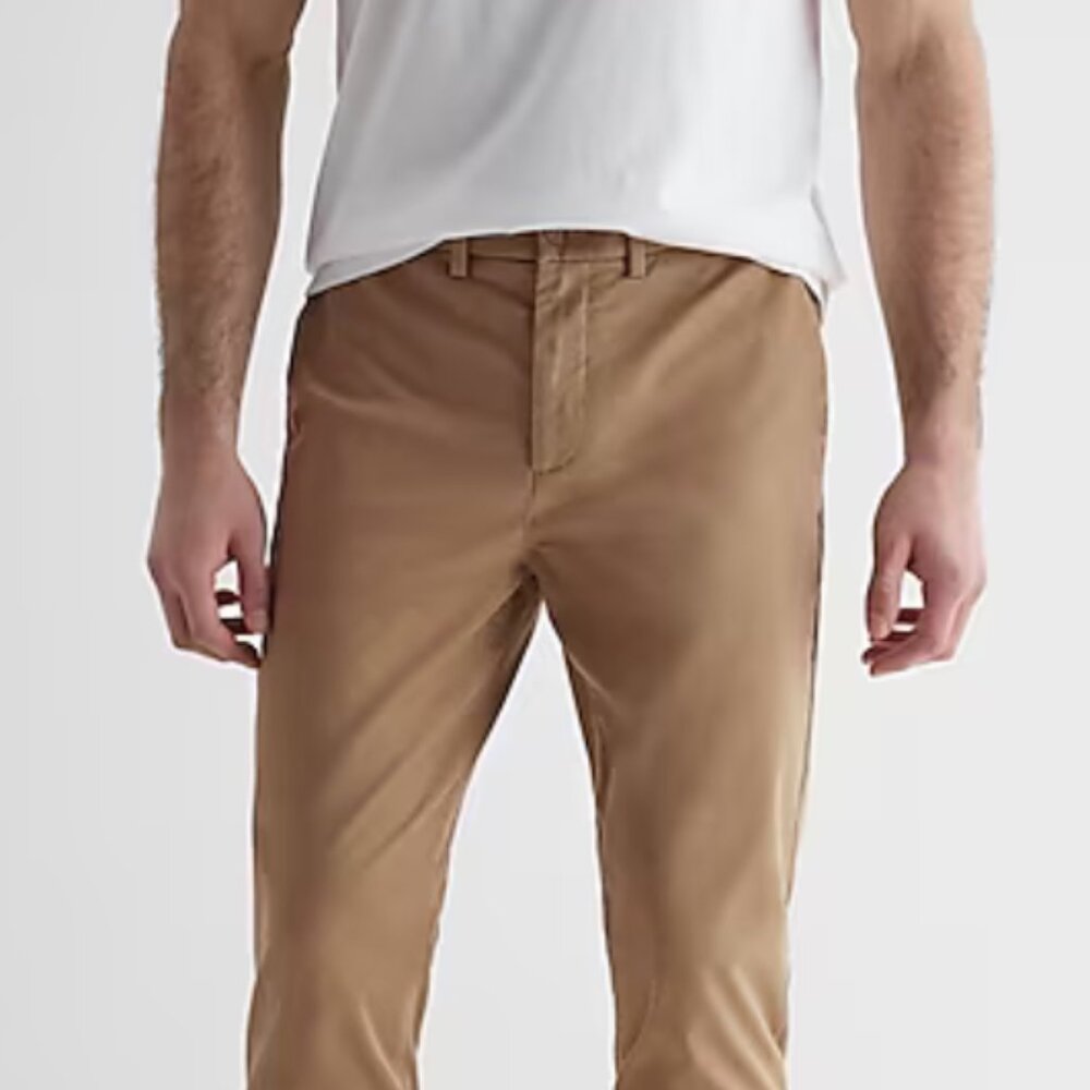 Express 'Hayden' Skinny Fit Stretch Khaki Chino Pants Men's Size 28 x 30